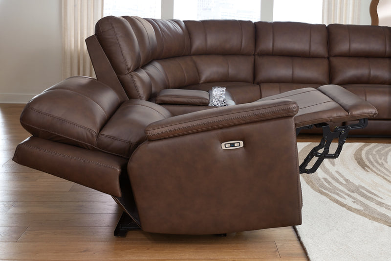 Seccional reclinable eléctrico Beryton de 6 piezas