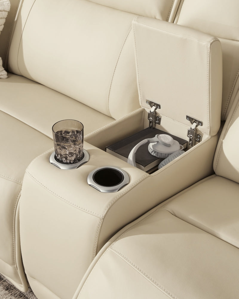 Double Deal 3-Piece Power Reclining Loveseat with Console
