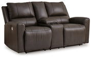 Boxmere DBL Reclining Power Loveseat w/Console
