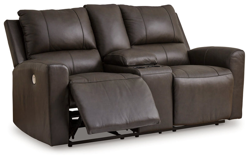 Boxmere DBL Reclining Power Loveseat w/Console