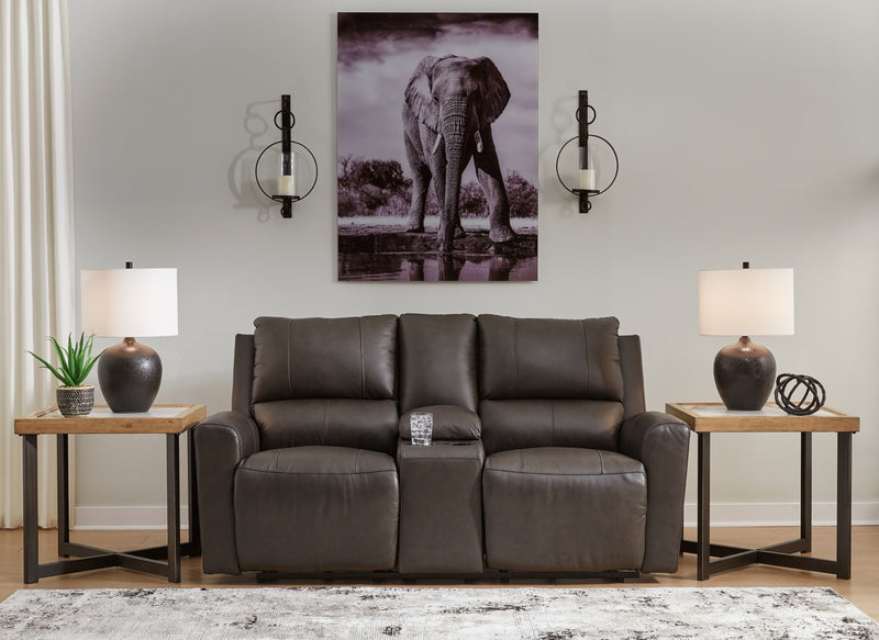 Boxmere DBL Reclining Power Loveseat w/Console