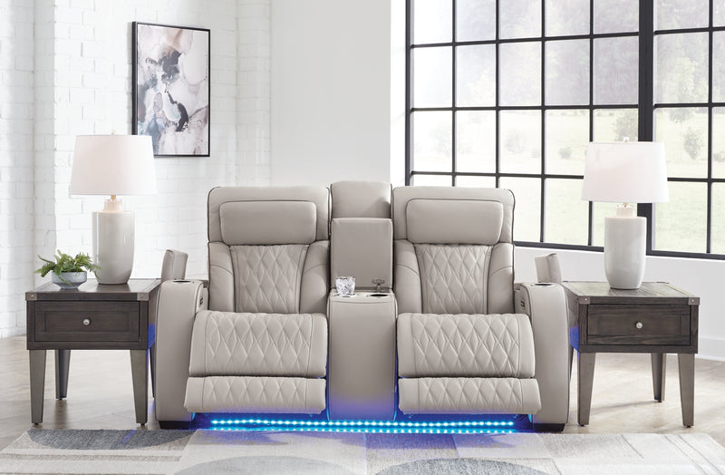 Sofá biplaza reclinable eléctrico Boyington/Consola/Reposacabezas ajustable