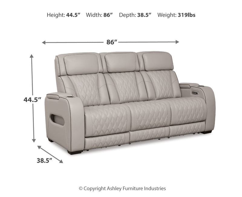 Sofá reclinable eléctrico Boyington con reposacabezas ajustable