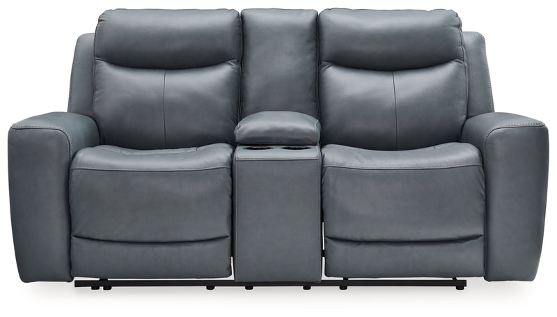 Sofá reclinable de dos plazas/Consola/Reposacabezas ajustable Mindanao