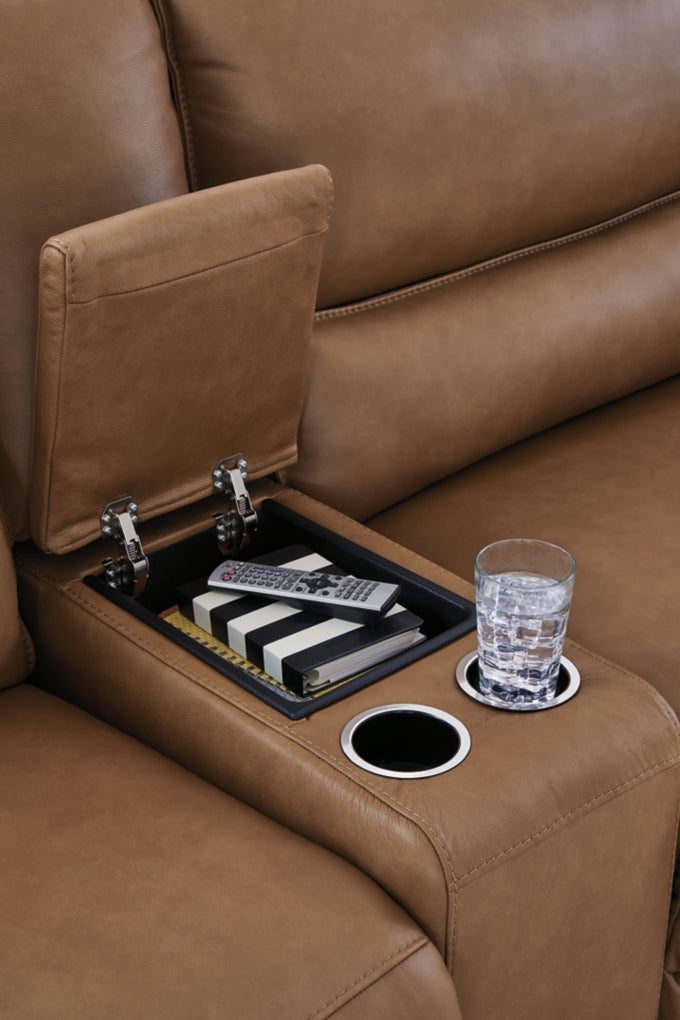 Sofá seccional reclinable Silverbrooke de 6 piezas con consola de almacenamiento