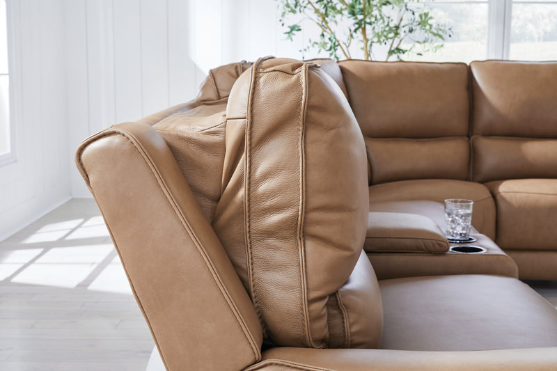 Sofá seccional reclinable Silverbrooke de 6 piezas con consola de almacenamiento