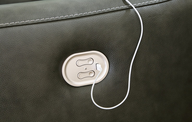Sofá biplaza reclinable eléctrico de 3 piezas Center Line con consola