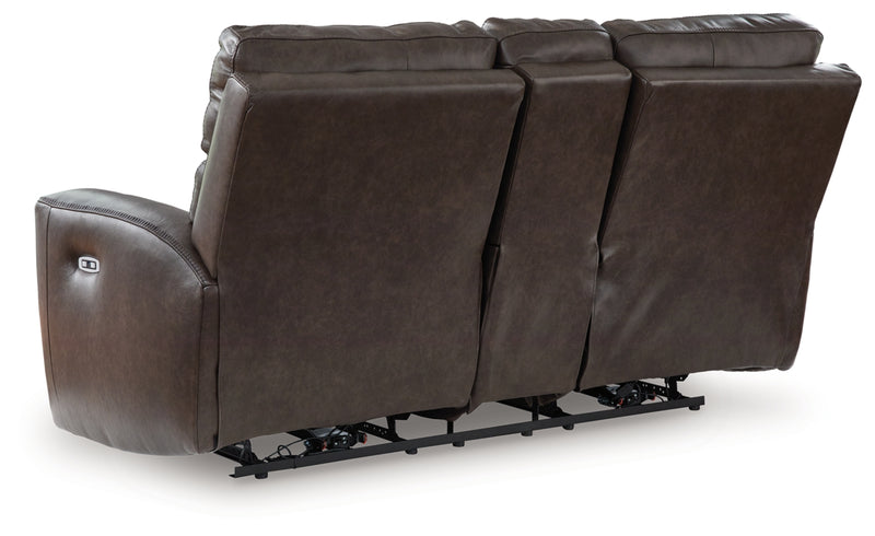 Sofá biplaza reclinable eléctrico Beadel con consola y reposacabezas ajustable