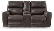 Beadel Power Reclining Loveseat/Console/Adjustable Headrest
