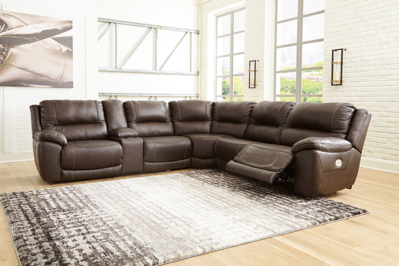 Seccional reclinable eléctrico Dunleith de 6 piezas