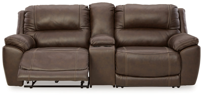 Sofá biplaza reclinable eléctrico Dunleith de 3 piezas con consola
