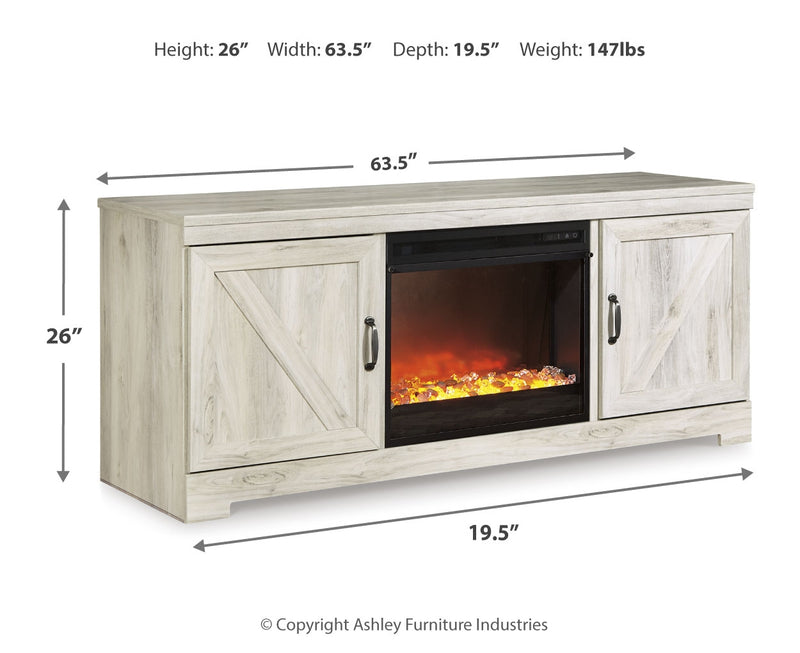 Mueble para TV con chimenea Bellaby de 63"