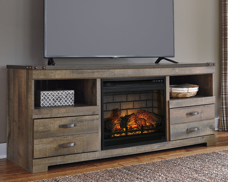 Mueble para TV Trinell de 63" con chimenea eléctrica