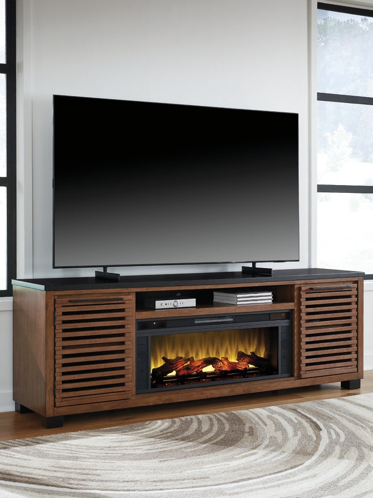 Mueble de TV de 84" Kallari con chimenea eléctrica