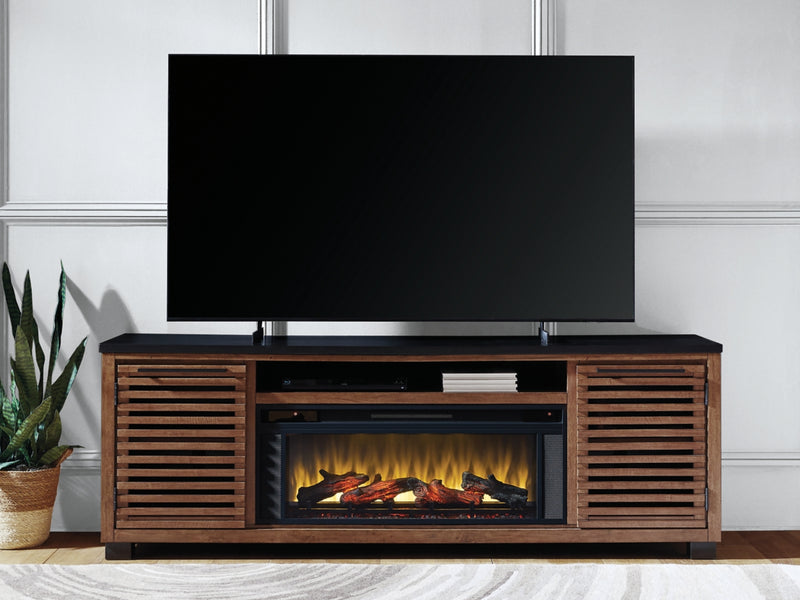 Mueble de TV de 84" Kallari con chimenea eléctrica
