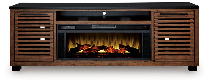 Mueble de TV de 84" Kallari con chimenea eléctrica