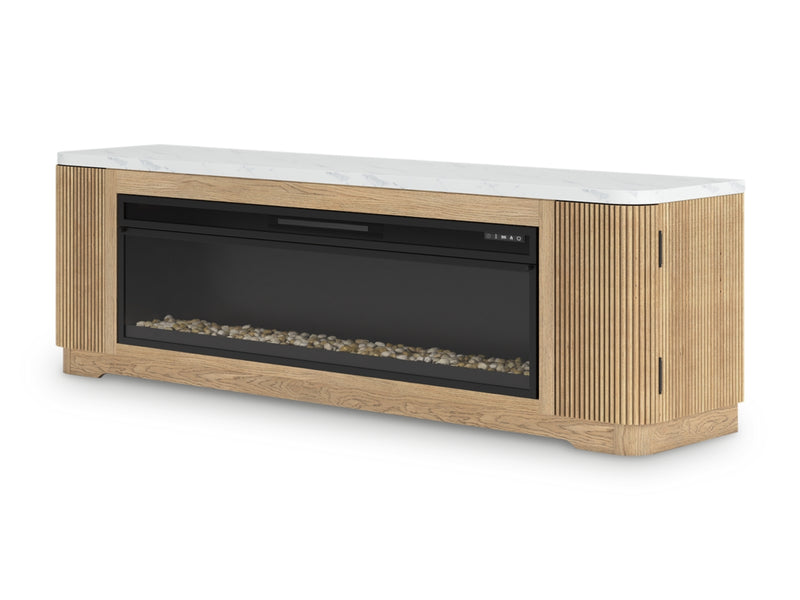 Mueble de TV Camdill de 80" con chimenea eléctrica