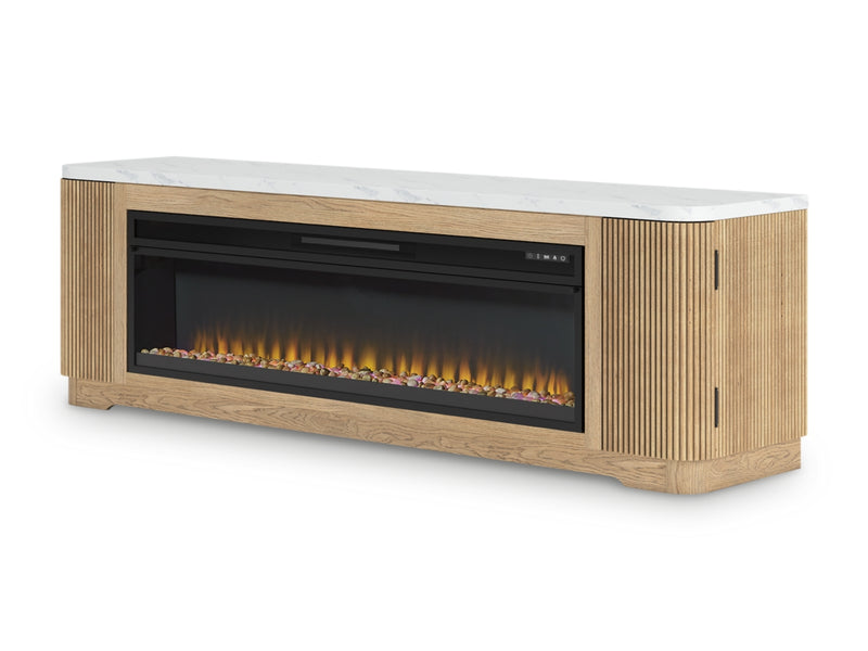 Mueble de TV Camdill de 80" con chimenea eléctrica
