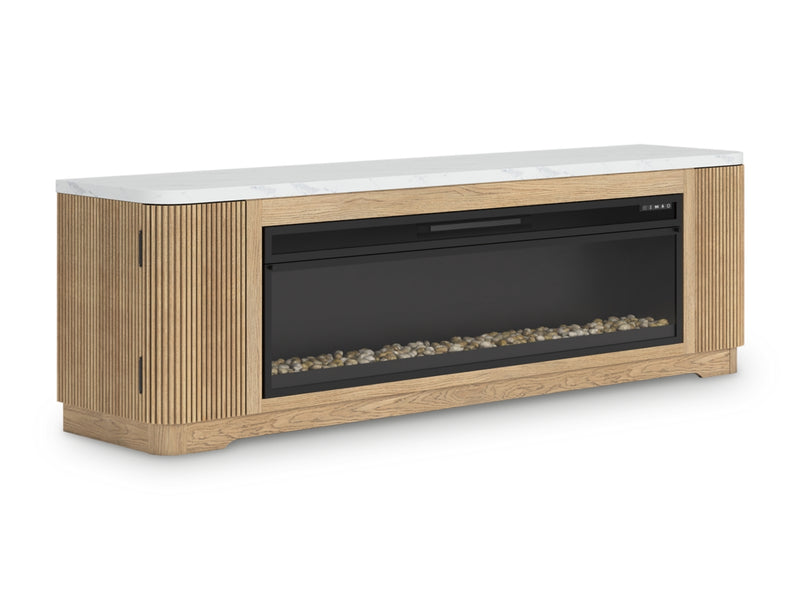 Mueble de TV Camdill de 80" con chimenea eléctrica