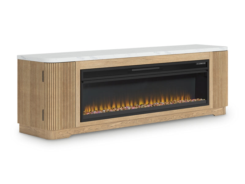 Mueble de TV Camdill de 80" con chimenea eléctrica