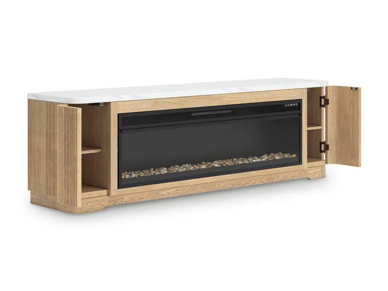 Mueble de TV Camdill de 80" con chimenea eléctrica