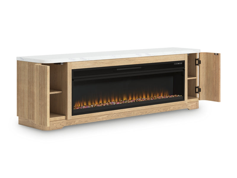 Mueble de TV Camdill de 80" con chimenea eléctrica