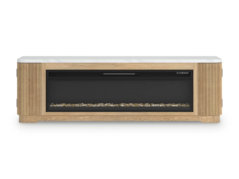 Mueble de TV Camdill de 80" con chimenea eléctrica