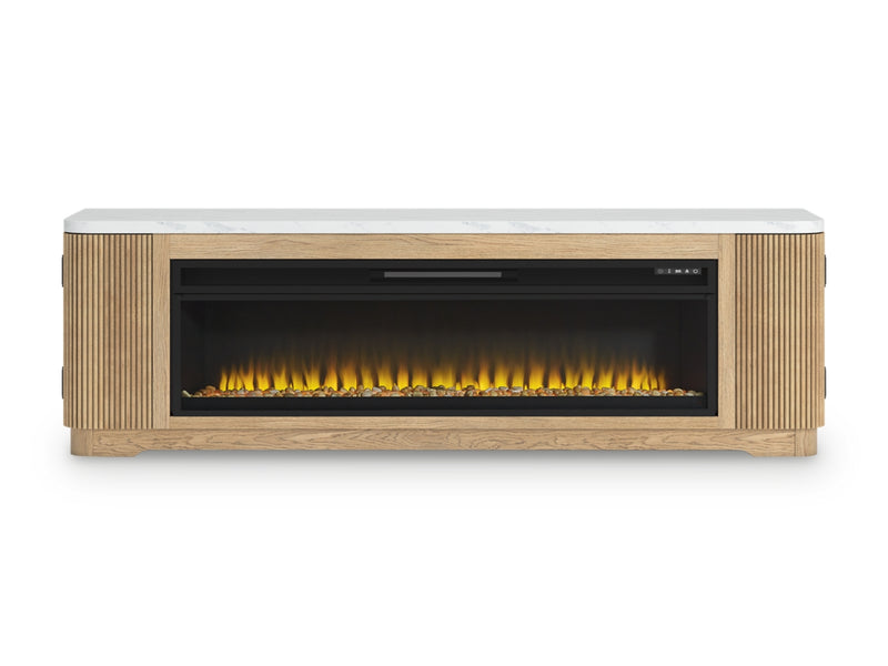 Mueble de TV Camdill de 80" con chimenea eléctrica