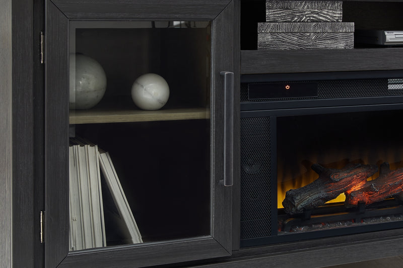 Mueble para TV Foyland de 83" con chimenea eléctrica