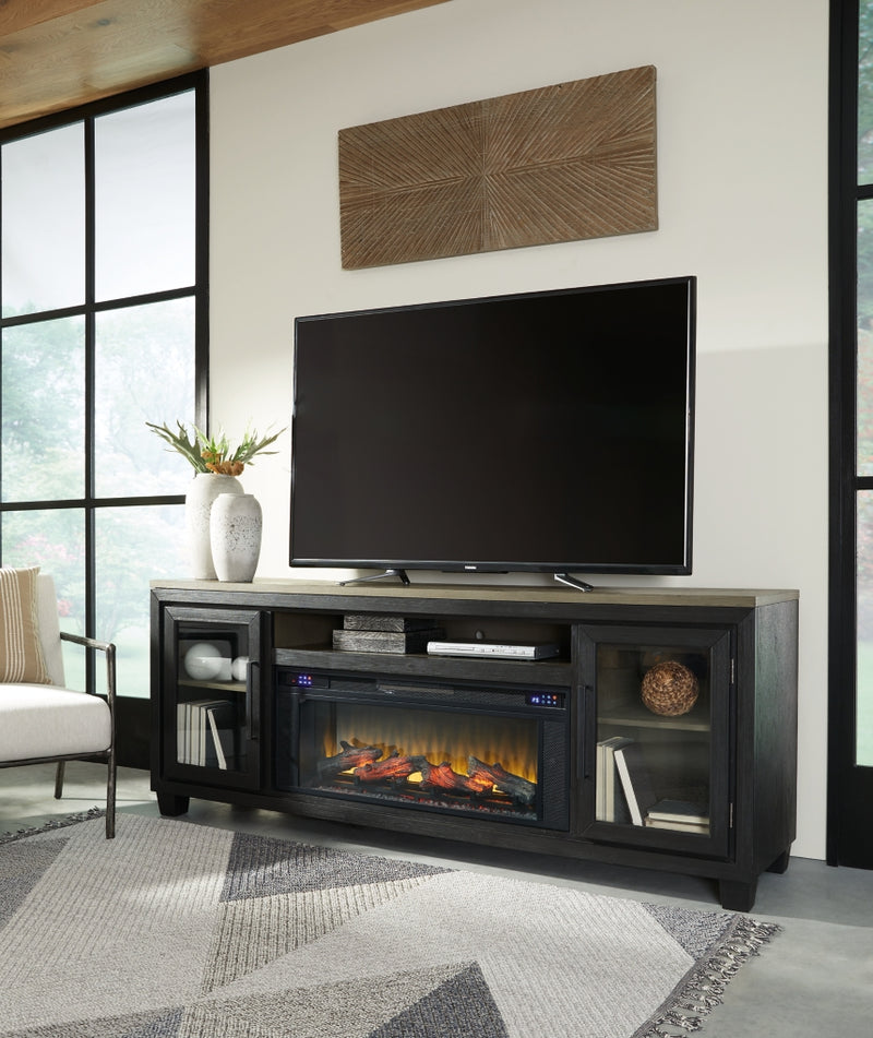 Mueble para TV Foyland de 83" con chimenea eléctrica