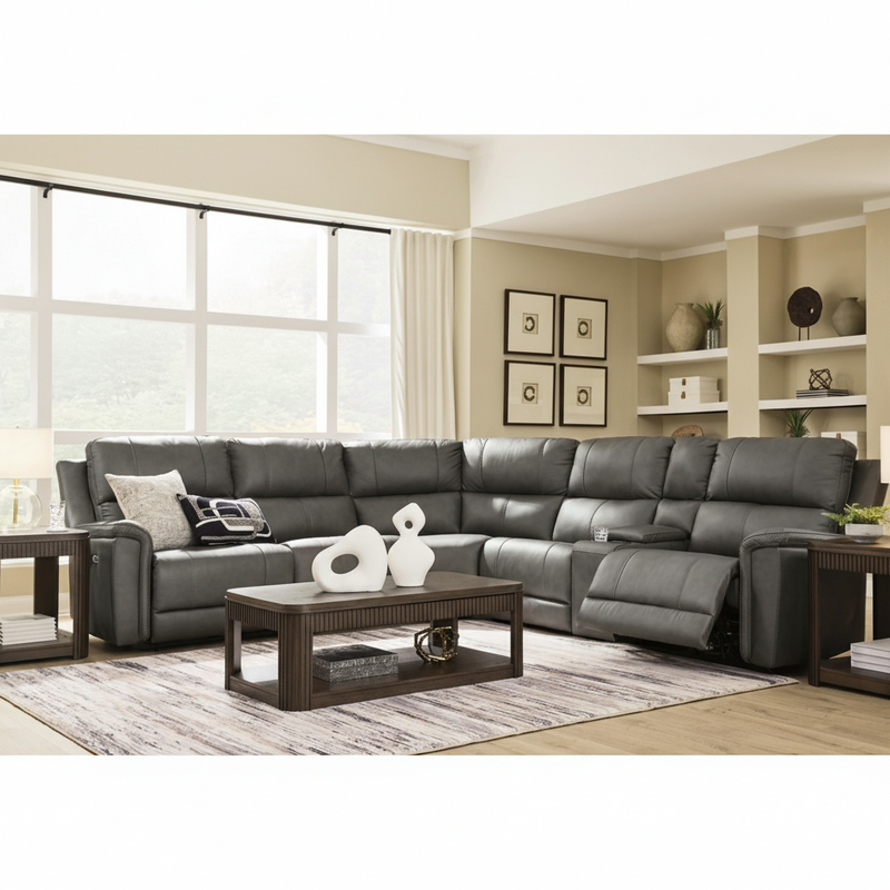 Beryton 3-Piece Power Reclining Sectional Loveseat with Console