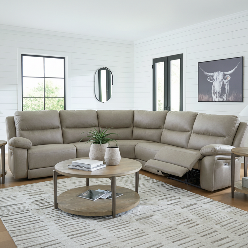 Brannigan 5-Piece Reclining Sectional with Storage Consoles