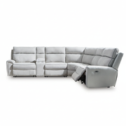 Grafton Pike 6-Piece Reclining Sectional with Storage Console