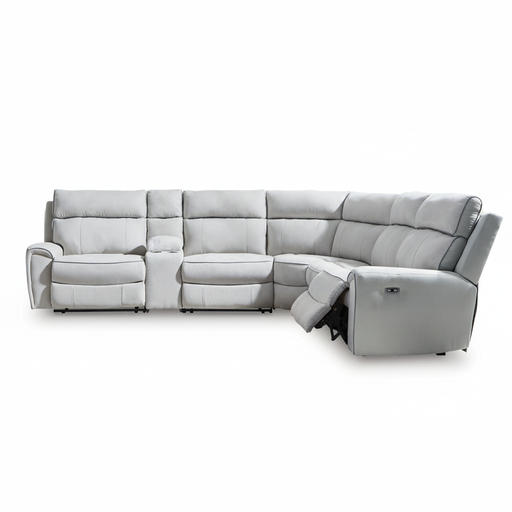 Grafton Pike 6-Piece Reclining Sectional with Storage Console