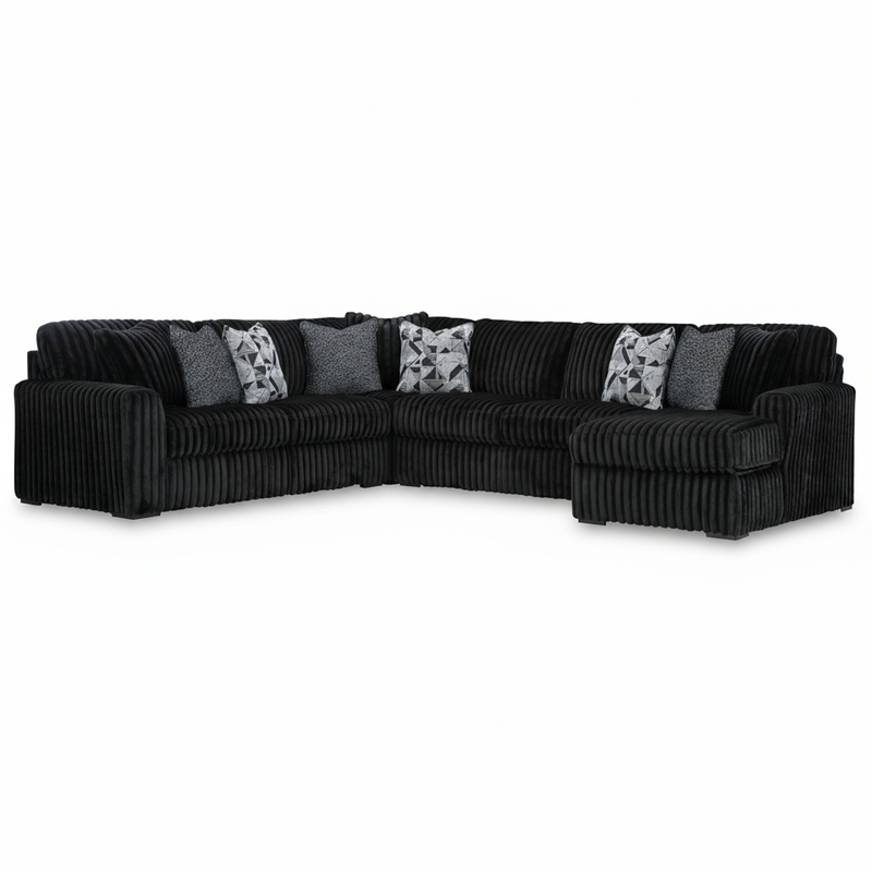 Midnight-Madness 4-Piece Sectional with Chaise