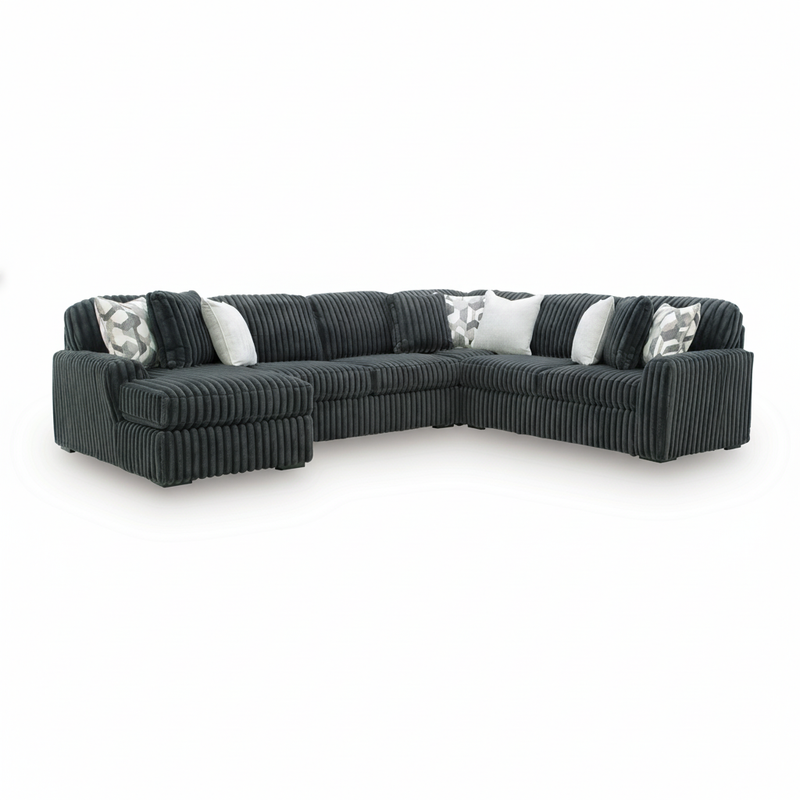 Midnight-Madness 4-Piece Sectional with Chaise