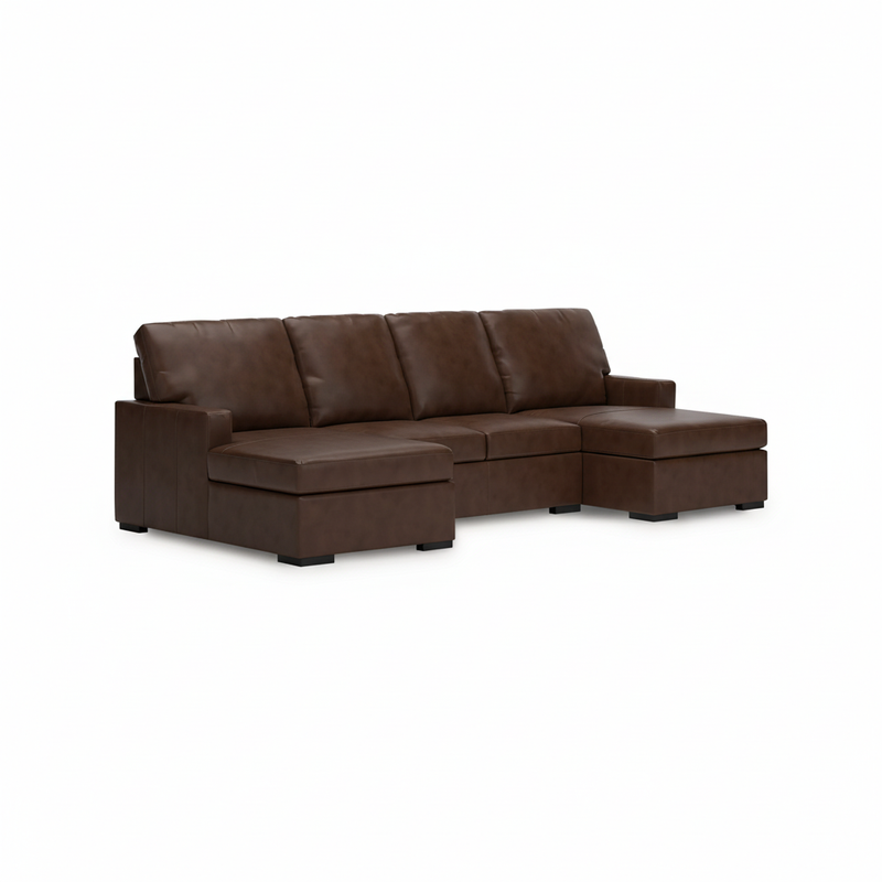 Modern Day 3-Piece Sectional with Double Chaise