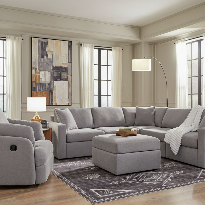 Modmax 3-Piece Sectional Sofa Storage Chaise