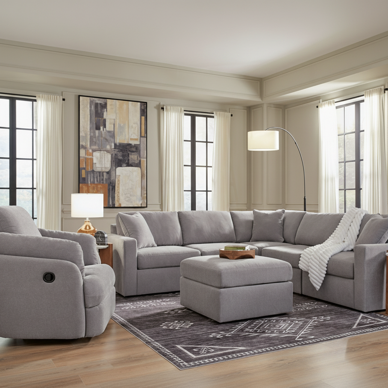Modmax 4-Piece Sectional with Storage Chaise