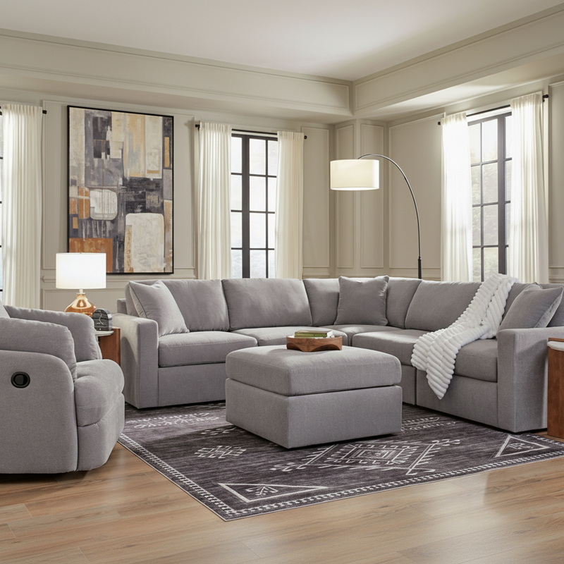 Modmax 4-Piece Sectional with Storage Chaise