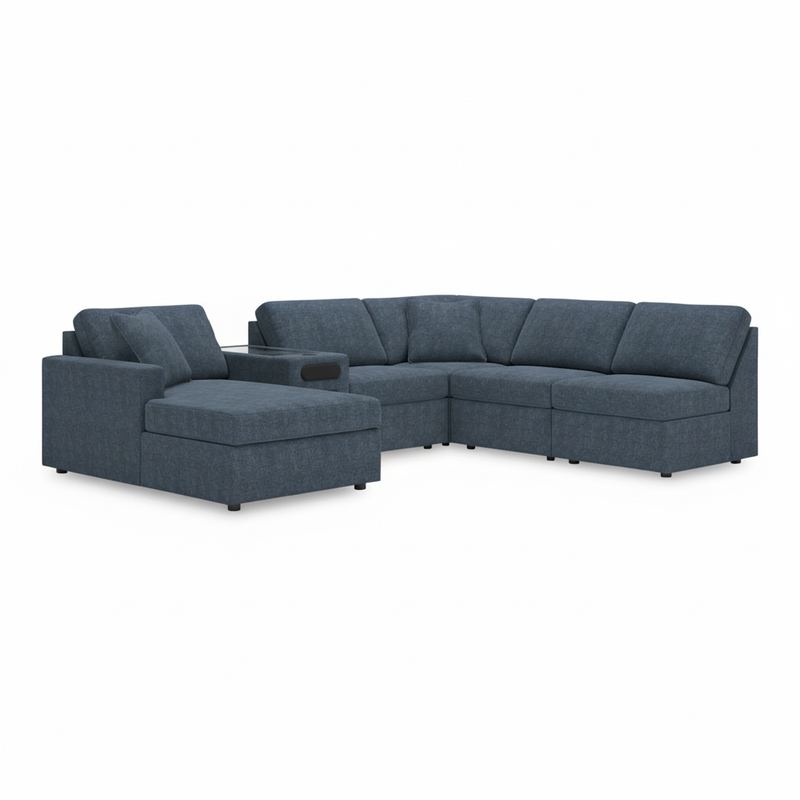 Modmax 6-Piece Sectional with Chaise and Audio Console