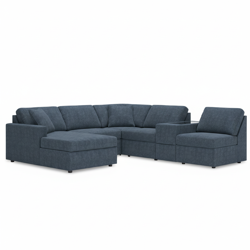 Modmax 6-Piece Sectional with Chaise and Storage Console