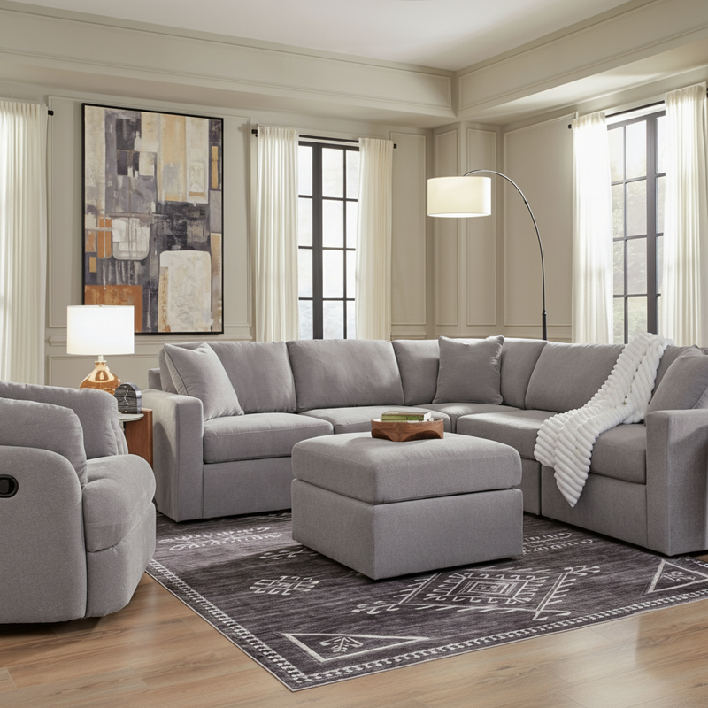 Modmax 6-Piece Sectional with Storage Chaise