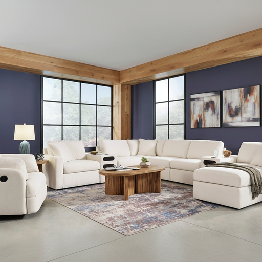 Modmax 6-Piece Sectional with Storage Chaise and Audio Consoles