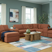 Modmax 6-Piece Sectional with Storage Chaise and Storage Console