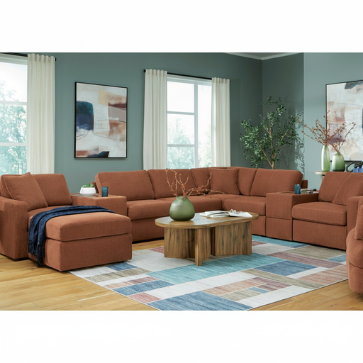 Modmax 8-Piece Sectional with Storage Chaise and Audio Consoles