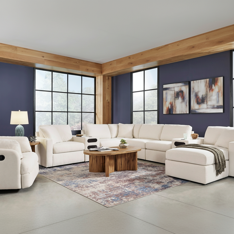 Modmax 8-Piece Sectional with Storage Chaise and Audio Consoles