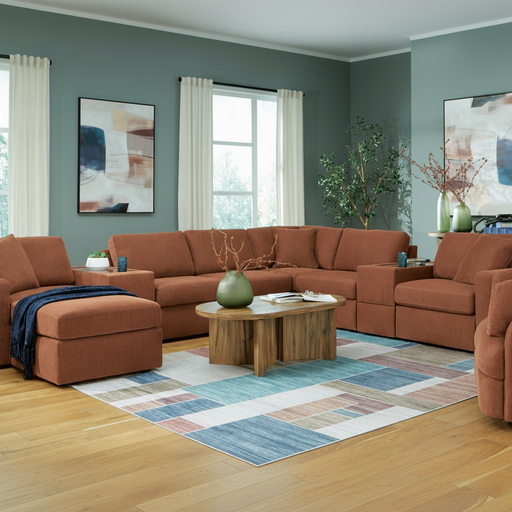 Modmax 8-Piece Sectional with Storage Chaise and Storage Consoles