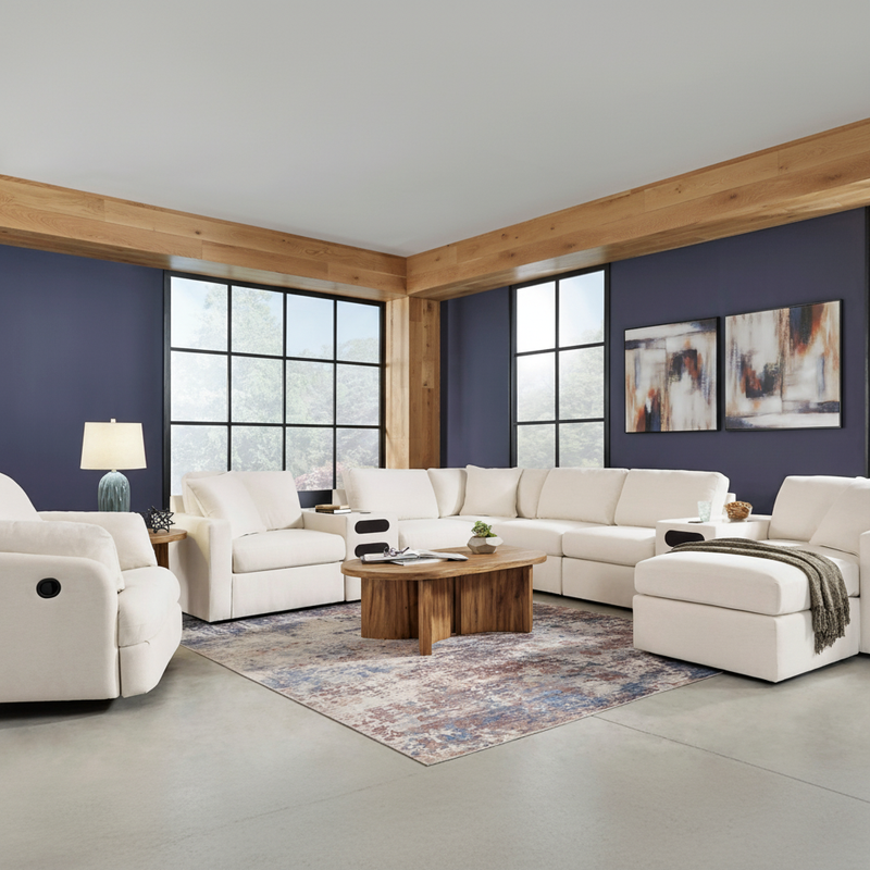 Modmax 8-Piece Sectional with Storage Chaise and Storage Consoles