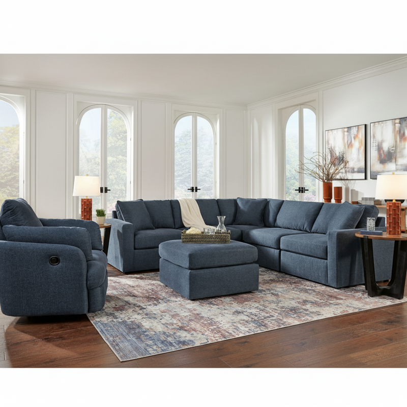 Modmax 8-Piece Sectional with Storage Chaise and Storage Consoles